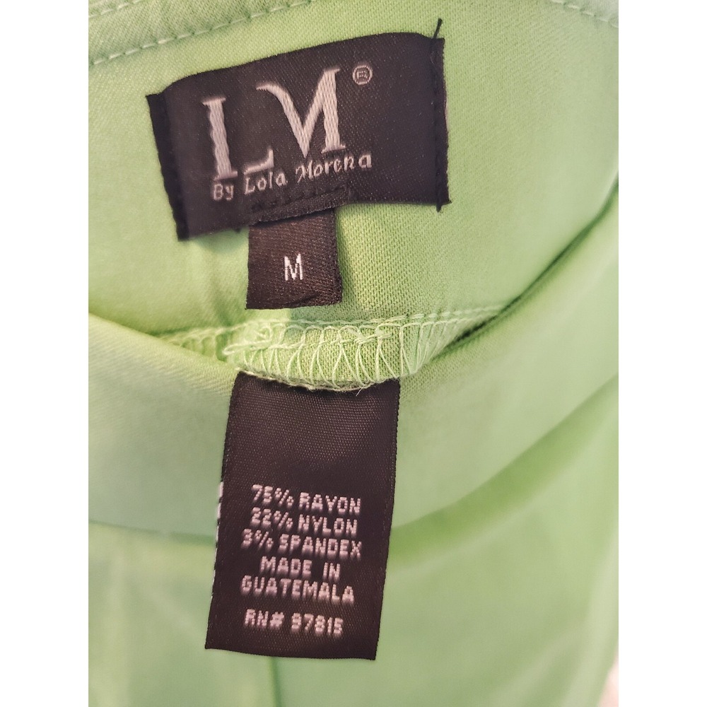 Lime Green Pant Suit With Embroid Trim. Stunning! Women's M, Wedding - Picture 7 of 10